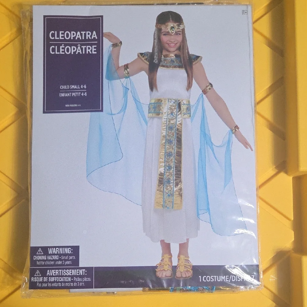 Cleopatra Kids Costume - White and Gold